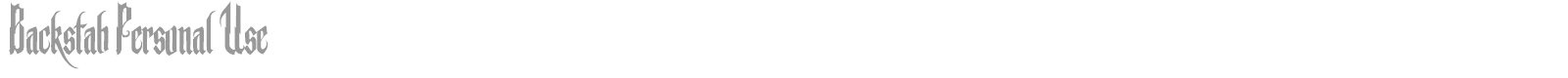 Backstab font preview